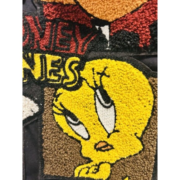 Looney Tunes Embroidered Beaded Black T-Shirt Men’s XXL Bugs Tweety Sylvester - Picture 4 of 11